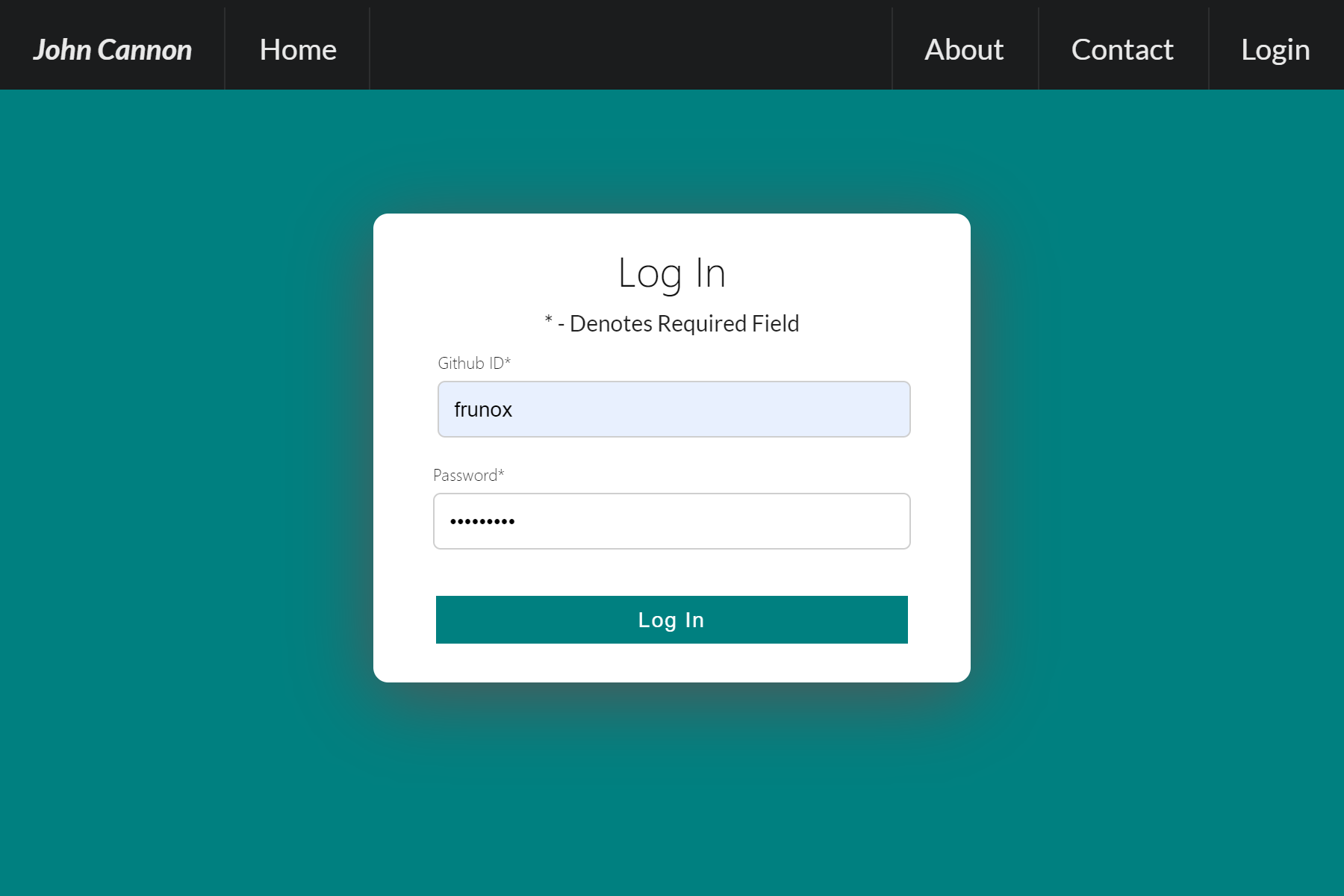 Log In Page